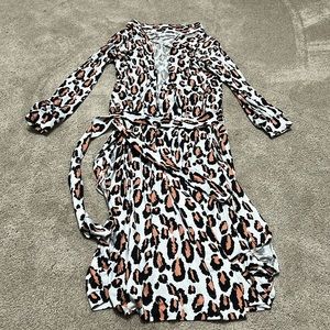 Mason Grey long cheetah robe size s